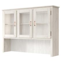 Oratório em Madeira Maciça com 3 Portas Branco Envelhecido