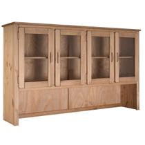 Oratório em Madeira Maciça com 4 Portas de Vidro Marrom Antique