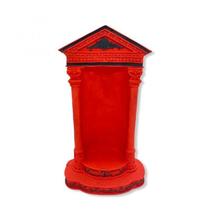 Oratório Em Resina 24 Cm Vermelho E Preto Oratório Em Resina 24 Cm Vermelho E Preto