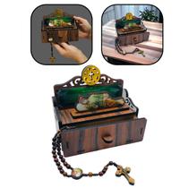 Oratório Gaveta com Terço e Imagem de São José Dormindo Oratório Gaveta com Terço e Imagem de São José Dormindo