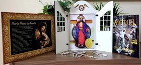 Oratório kit capela de mesa Santa chagas Oratório kit capela de mesa Santa chagas