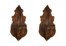 oratório / par de peanha em madeira maciça suporte para imagem ou garrafa suporte de parede