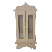 Oratorio Porta com Vidro Tamanho G 26cm Mdf Madeira Oratorio Porta com Vidro Tamanho G 26cm Mdf Madeira