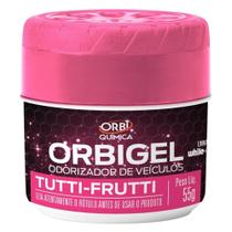 Orbi Gel Odorizador De Veiculos Tutti-Fruti 55g - Embalagem com 24 Unidades Orbi Gel Odorizador De Veiculos Tutti-Fruti 55g - Embalagem com 24 Unidades