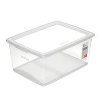 Ordene - Caixa Organizadora Plástica de 30 Litros com Tampa, Cor Cristal, Linha My Closet