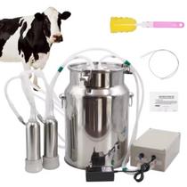Ordenha Elétrica Pulsativa 14l Inox Para Vacas Ordenhadeira 2 bicos Ordenha Elétrica Pulsativa 14l Inox Para Vacas Ordenhadeira 2 bicos