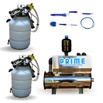 Ordenhadeira Inox Balde ao Pé BV 300, Motor 1CV e 2 Conjuntos de ordenha