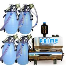 Ordenhadeira Inox Balde Ao Pé Bv 600, Motor 2cv, 4 Conjuntos Ordenhadeira Inox Balde Ao Pé Bv 600, Motor 2cv, 4 Conjuntos