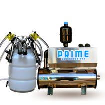 Ordenhadeira mecânica Inox Balde ao pé com Motor 1 Cv, 1 Conjunto Duplo para ordenhar duas vacas Ordenhadeira mecânica Inox Balde ao pé com Motor 1 Cv, 1 Conjunto Duplo para ordenhar duas vacas