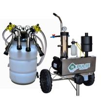 Ordenhadeira Mecânica Móvel Inox Bv 300 Lts Com Conjunto Duplo para duas vacas Ordenhadeira Mecânica Móvel Inox Bv 300 Lts Com Conjunto Duplo para duas vacas