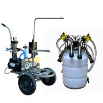 Ordenhadeira Móvel Inox Bv 450 Com 1 Conjunto Duplo Acoplado