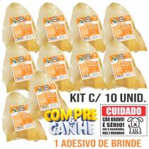 Orelha Bovina Natural Mordedor Desidratada para Cachorro Dip Dog Kit 10 unidades - Envio Rapido