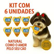 Orelha Bovina Petisco Natural Desidratada Cães Kit 6 Cor Bege