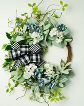 Orelha de cordeiro artificial Wreath WREATHOME de 50 cm para porta frontal