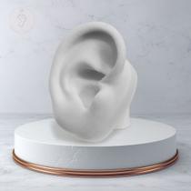 Orelha de Silicone Base Oval Branca Orelha de Silicone Base Oval Branca