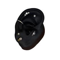 Orelha de Silicone Base Oval Preta Orelha de Silicone Base Oval Preta