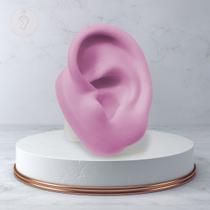 Orelha de Silicone Base Oval Rosa Orelha de Silicone Base Oval Rosa