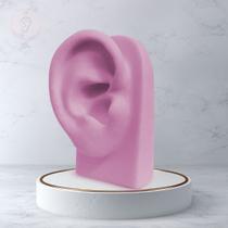 Orelha de Silicone Base Vertical Rosa