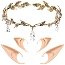 Orelhas de elfo de fadas de cosplay com faixa de strass FRESHME Orelhas de elfo de fadas de cosplay com faixa de strass FRESHME