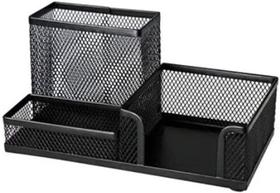 Org Porta Treco Metal Aramado Preto 3 Divisórias