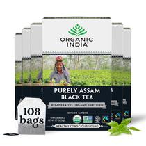 Organic India Purely Assam Té Negro 108 Bolsitas USDA Orgánico