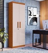 Organizador 02 Portas com Prateleiras Delta Amêndoa/Off White - Lukaliam