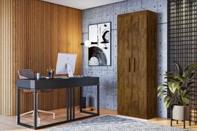 Organizador 02 Portas com Prateleiras Delta Canela - Lukaliam