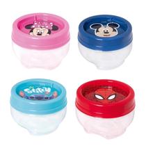 Organizador 155ml Gire E Trave Empilhável Atóxico Com Personagens Disney E Marvel Para Brinquedos Snacks E Papelaria