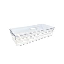 Organizador 21 Ovos Com Tampa Acrílico Otimizador De Espaço Geladeira Retangular Transparente Organizador 21 Ovos Com Tampa Acrílico Otimizador De Espaço Geladeira Retangular Transparente