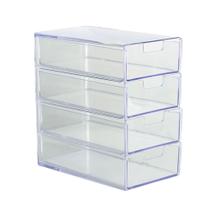 Organizador 4 Gavetas Divisórias Maquiagem Acrilico Transparente