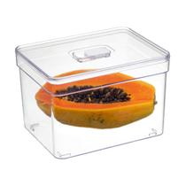 Organizador Acrílico Multiuso 3,8L Tampa Transparente Frutas Organizador Acrílico Multiuso 3,8L Tampa Transparente Frutas