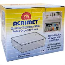 Organizador Acrimet Para Gaveta Grande 16 X 16 X 5,5Cm Caixa Com 4 Pecas