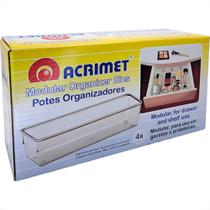 Organizador Acrimet Para Gaveta Grande 24 X 8 X 5,5Cm Caixa Com 4 Pecas