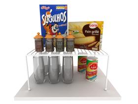 Organizador Aramado Armário Cozinha Prateleira 33cm Branco