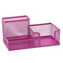 Organizador Aramado Com 3 Compartimentos Rosa OR5124 Brw