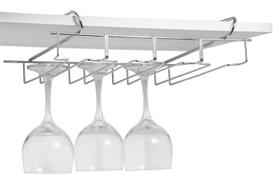 Organizador Armário de Cozinha Porta Taças Suporte Copos Sem Furo Cromado Organizador Armário de Cozinha Porta Taças Suporte Copos Sem Furo Cromado