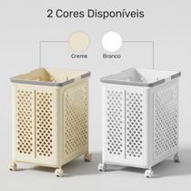 Organizador Articulado De Chao Com Rodinhas Carrinho Plastico De Servico Quarto Escritorio Creme