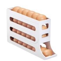 Organizador Automático Rolante Porta 30 Ovos Geladeira Prático Branco Organizador Automático Rolante Porta 30 Ovos Geladeira Prático Branco