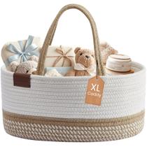 Organizador Baby Caddy DECOMOMO XL 47x27x20cm Bege Branco