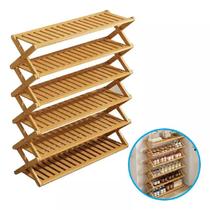 Organizador Bambu Sapateira 6 Planos Articulada 100x49x24cm