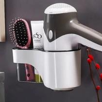 Organizador Banheiro Porta Secador de Cabelo Suporte Para Secador e Chapinha Adesivo