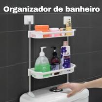 Organizador Banheiro prateleira banheiro Prateleira para banheiro prateleiras para banheiro 2 Andares em aço inox e plastico anti ferrugem