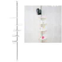 Organizador Banheiro Prateleira Suporte Ajustavel Cantoneira Sabonete Porta Toalha Shampoo Condicionador