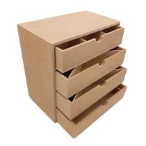 Organizador C/ 4 Gavetas 25,5X25X14,5 - MDF Madeira