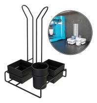 Organizador Café Chá Escritório Copo Preto Suporte Elegante