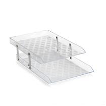 Organizador Caixa Dupla Móvel Porta Documentos Correspondência - Acrimet ESTAMPA:CRISTAL
