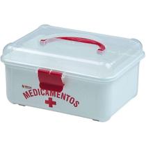 Organizador Caixa para Medicamentos 1,4L BPA Free Resistente Branco Nitron Plast Organizador Caixa para Medicamentos 1,4L BPA Free Resistente Branco Nitron Plast