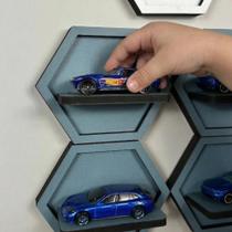 Organizador Carrinhos Formato Hexagonal Mdf Expositor Parede Presente Colecionador Ideal HotWheels CORES:MISTAQUANTIDAD