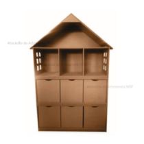 Organizador Casinha com 06 Gavetas Lisas Mdf Madeira