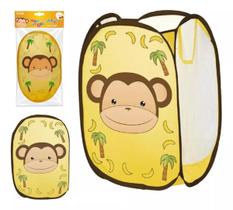 Organizador Cesto Porta Treco Brinquedos Roupa Suja Macaco